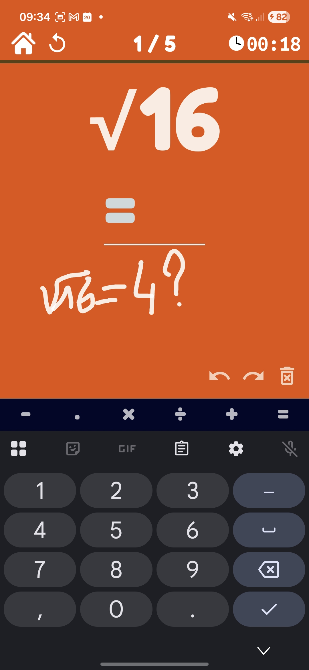 Mathoo exercise chooser with multiplication, mental calculation, and problem categories.